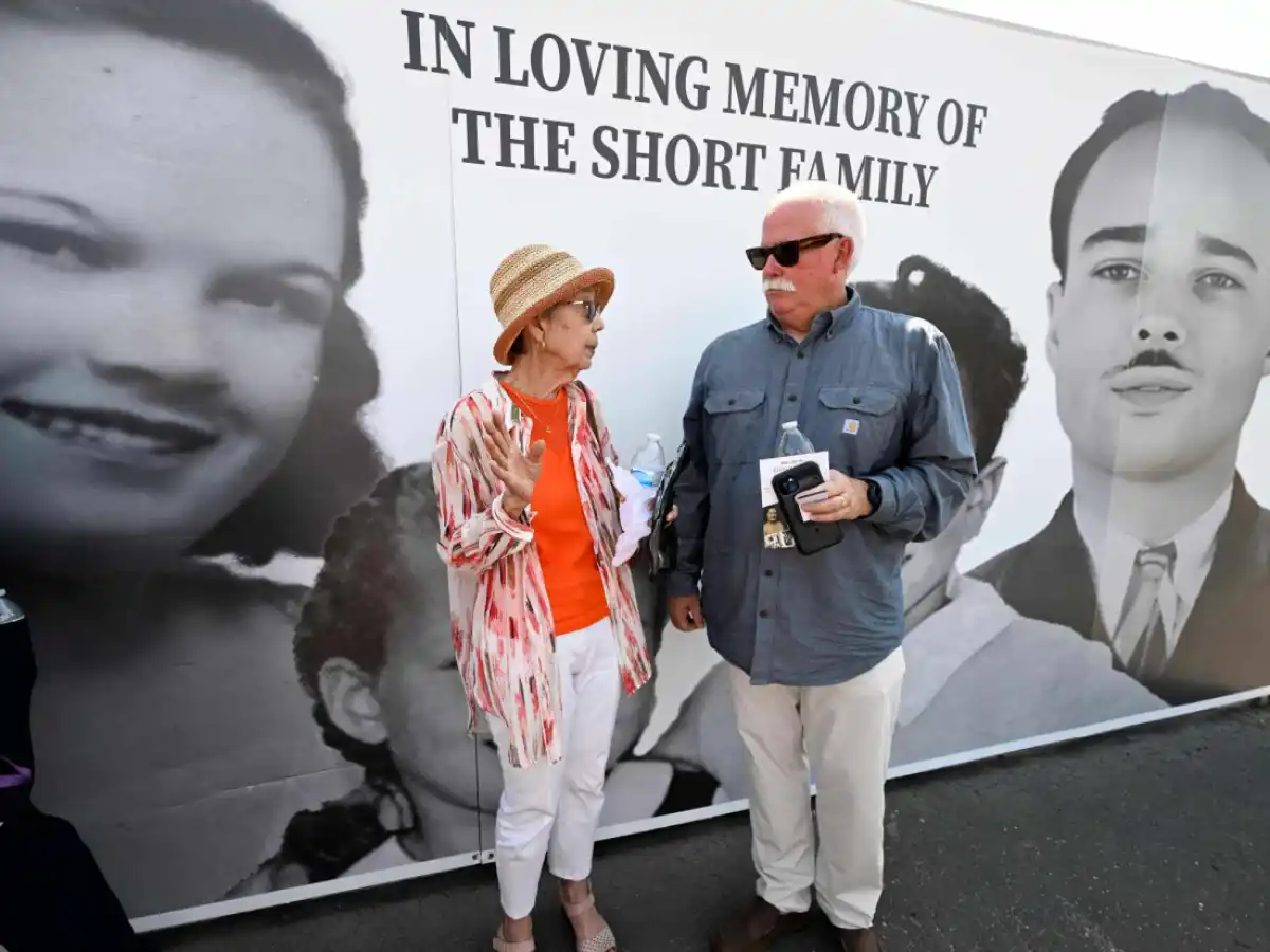 Family at the In Loving Memory memorial