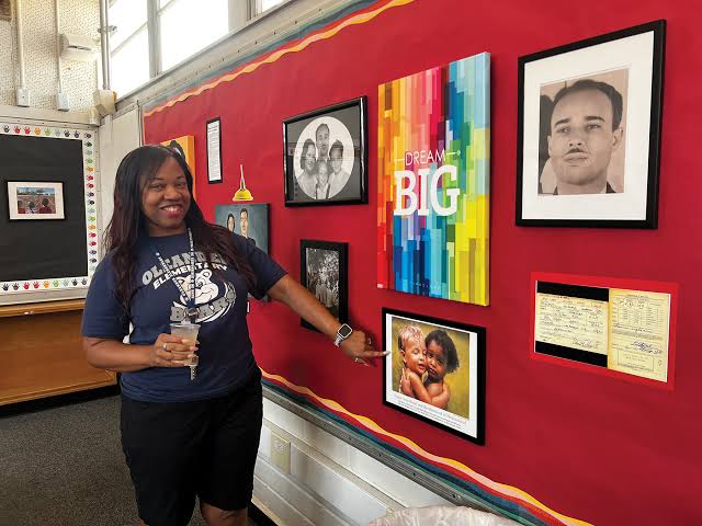 Educator inside O'Day Short Elementary