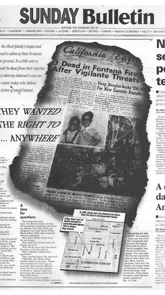 Sunday Bulletin coverage of the Fontana fire