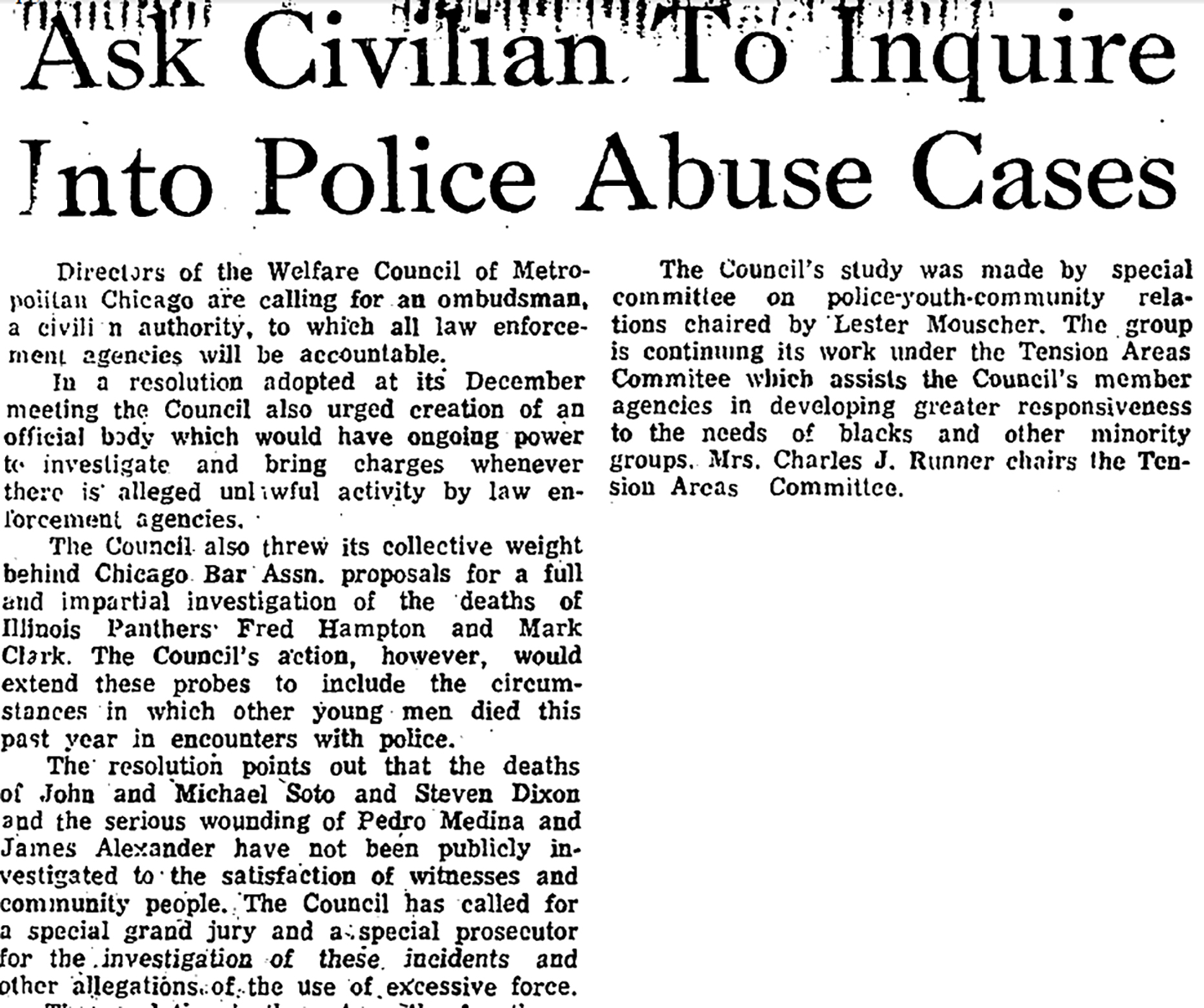 Civilian inquiry into police abuse cases